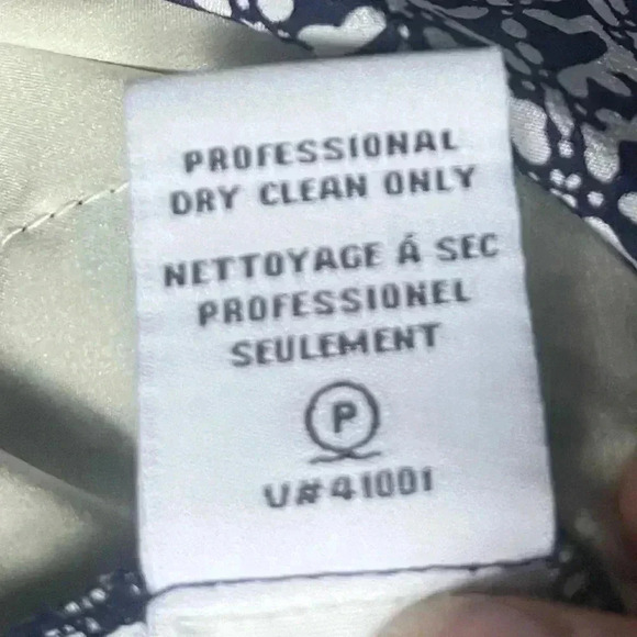 Diane Von Furstenberg 100% Silk Navy Geometric Tribal Print Drawstring Pants 6 - Picture 6 of 10